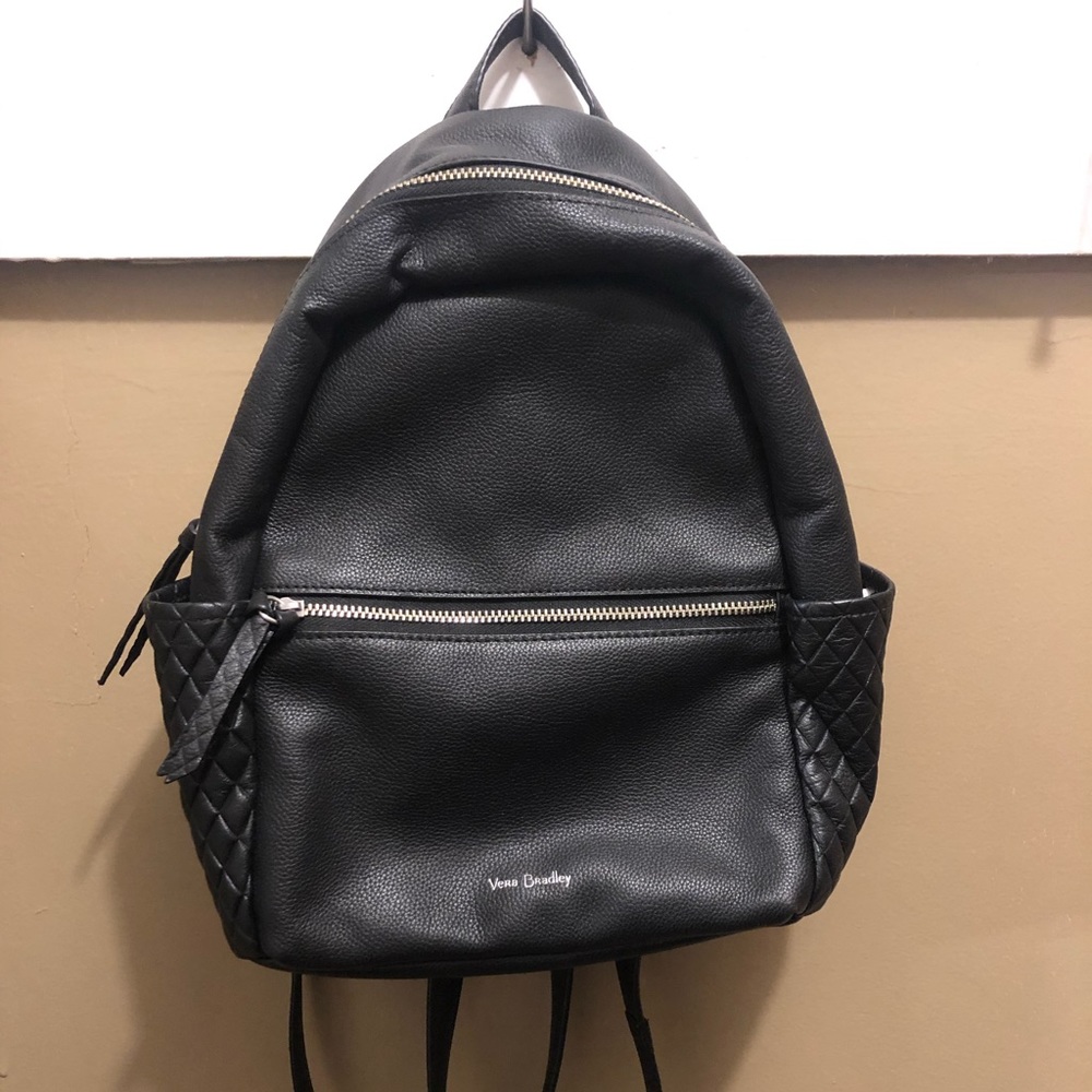 Vera Bradley Black Leather Backpack